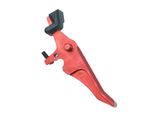 JeffTron Speed CNC Trigger w/ Hair Trigger Adapter installed - Red