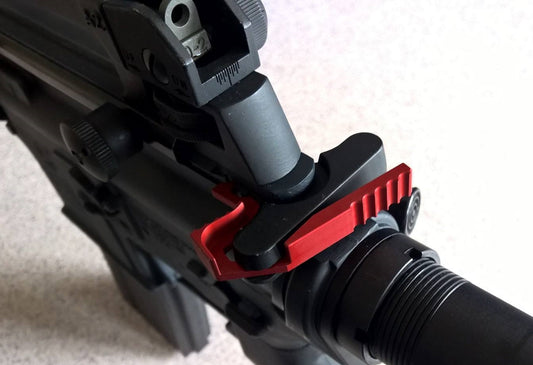 Retro ARMS Airsoft CNC Charging Handle Extension - Red
