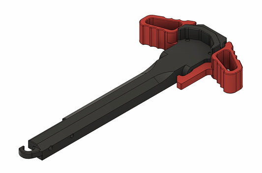 Retro ARMS Airsoft CNC Ambidextrous AR15 Charging Handle - Red