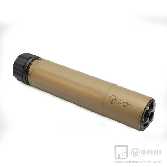 PTS Airsoft Dead Air Sandman-S Mock Suppressor w/ PTS Dead Air Keymo Flash Hider (TRACER Version, FDE)