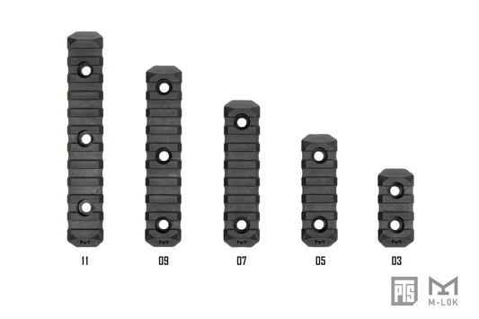 PTS® Airsoft Enhanced Rail Section™ ERS™ - M-LOK 5 Slots (Black)