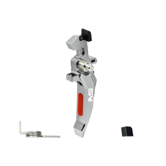 NexxSpeed Airsoft CNC Aluminum Speed Trigger (Silver, Style B)