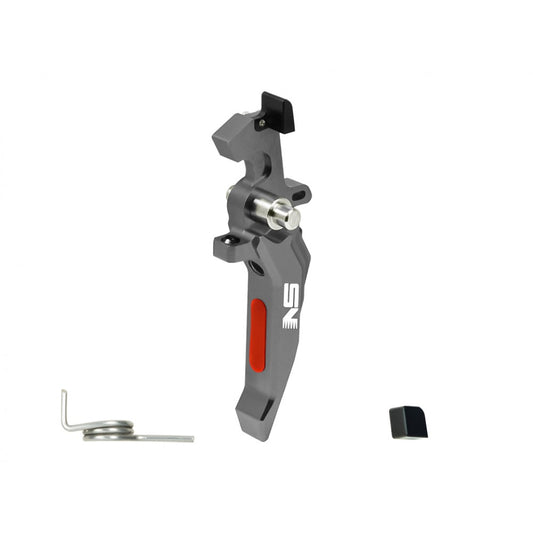 NexxSpeed Airsoft CNC Aluminum Speed Trigger (Titanium, Style B)
