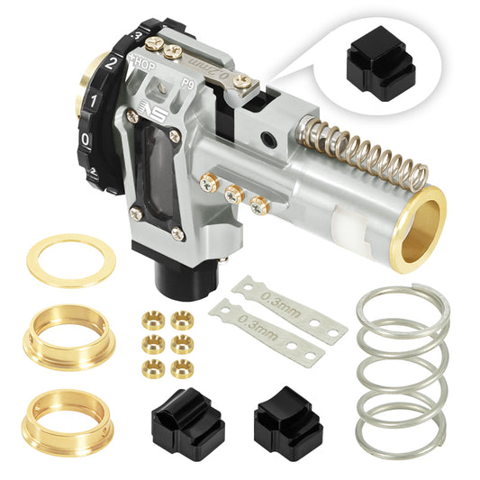 NexxSpeed CNC Aluminum Hop-Up Chamber for M4 AEG (Silver)