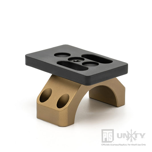 PTS Unity Tactical MRDS Top Ring for LPVO 30mm Ring w/PTS Multi-Optic Adaptor Plate (FDE)