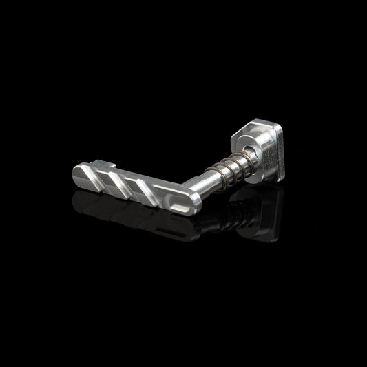 Mancraft Airsoft  CNC mag release button for M4/M16 - (Raw Silver, V1)