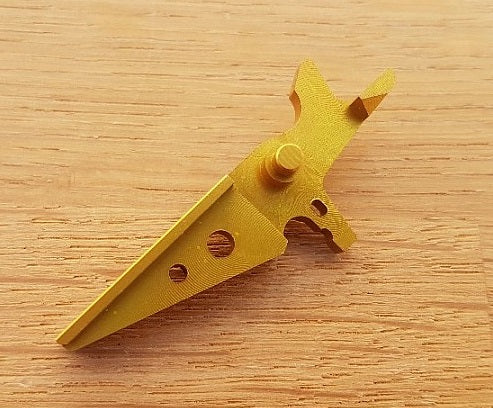 Retro ARMS Airsoft CNC Straight Trigger -  Gold (Type A)